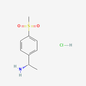 molecular formula C9H14ClNO2S B1419580 (S)-1-(4-(Methylsulfonyl)phenyl)ethanamine hydrochloride CAS No. 1212202-62-4