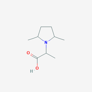 molecular formula C9H17NO2 B1419583 2-(2,5-Dimethylpyrrolidin-1-yl)propanoic acid CAS No. 1214822-69-1