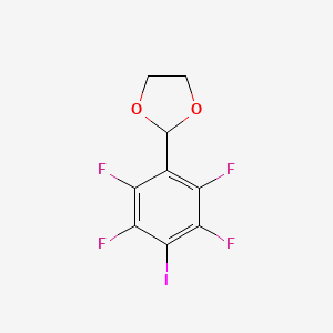 molecular formula C9H5F4IO2 B14195845 1,3-Dioxolane, 2-(2,3,5,6-tetrafluoro-4-iodophenyl)- CAS No. 837368-27-1