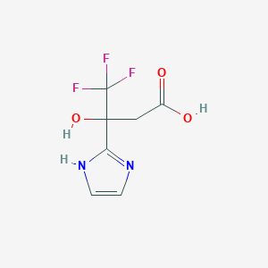 4,4,4-trifluoro-3-hydroxy-3-(1H-imidazol-2-yl)butanoic acid
