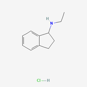molecular formula C11H16ClN B1419594 N-ethyl-2,3-dihydro-1H-inden-1-amine hydrochloride CAS No. 10408-92-1