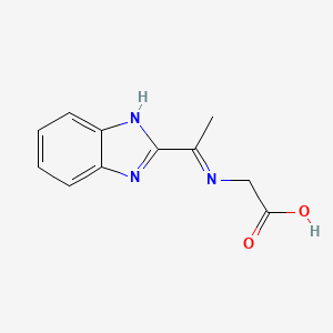 molecular formula C11H11N3O2 B14195964 N-[1-(2H-Benzimidazol-2-ylidene)ethyl]glycine CAS No. 908251-97-8