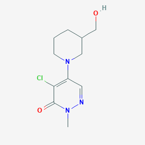 molecular formula C11H16ClN3O2 B1419597 4-chloro-5-(3-(hydroxymethyl)piperidin-1-yl)-2-methylpyridazin-3(2H)-one CAS No. 1210119-61-1