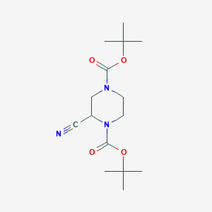 B1419599 DI-Tert-butyl 2-cyanopiperazine-1,4-dicarboxylate CAS No. 924964-23-8