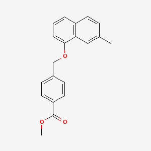 molecular formula C20H18O3 B14196113 Methyl 4-{[(7-methylnaphthalen-1-yl)oxy]methyl}benzoate CAS No. 833485-02-2