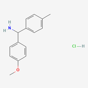 molecular formula C15H18ClNO B1419612 (4-Methoxyphenyl)(4-methylphenyl)methanamine hydrochloride CAS No. 1067902-56-0