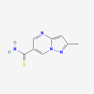 molecular formula C8H8N4S B1419614 2-Methylpyrazolo[1,5-a]pyrimidine-6-carbothioamide CAS No. 1193389-99-9