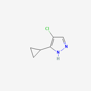 molecular formula C6H7ClN2 B1419617 4-chloro-5-cyclopropyl-1H-pyrazole CAS No. 1248516-15-5