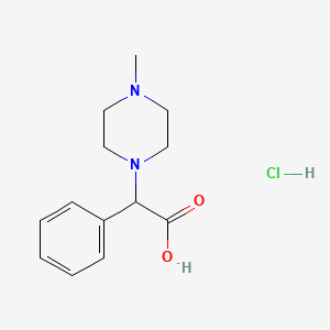 molecular formula C13H19ClN2O2 B1419621 2-(4-甲基哌嗪-1-基)-2-苯乙酸盐酸盐 CAS No. 1214023-91-2