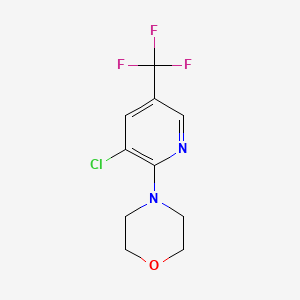 molecular formula C10H10ClF3N2O B1419625 4-(3-Chloro-5-(trifluoromethyl)pyridin-2-yl)morpholine CAS No. 1100767-03-0