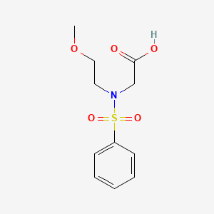 molecular formula C11H15NO5S B1419629 2-(N-(2-甲氧基乙基)苯磺酰胺基)乙酸 CAS No. 875440-08-7