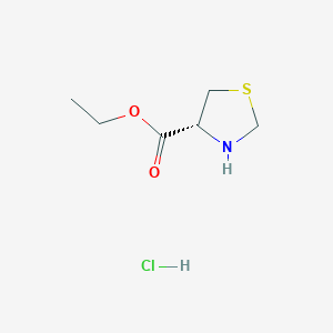 molecular formula C6H12ClNO2S B1419633 (R)-Ethyl thiazolidine-4-carboxylate hydrochloride CAS No. 86028-91-3
