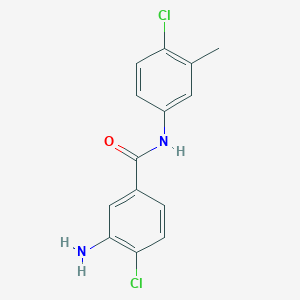 molecular formula C14H12Cl2N2O B1419637 N-(4-Chloro-3-methylphenyl)-3-amino-4-chlorobenzamide CAS No. 59158-04-2
