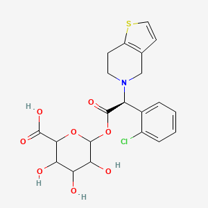 6-[(2S)-2-(2-Chlorophenyl)-2-(6,7-dihydro-4H-thieno[3,2-c]pyridin-5-yl)acetyl]oxy-3,4,5-trihydroxyoxane-2-carboxylic acid