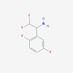 molecular formula C8H7F4N B1419647 1-(2,5-Difluorophenyl)-2,2-difluoroethan-1-amine CAS No. 1038724-69-4