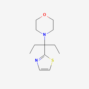 molecular formula C12H20N2OS B14196488 Morpholine, 4-[1-ethyl-1-(2-thiazolyl)propyl]- CAS No. 835654-33-6