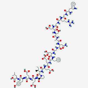 molecular formula C96H134N24O35 B141965 Hirudin (53-64), rgd- CAS No. 135546-62-2