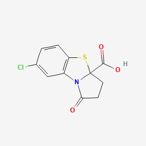 11-Chloro-3-oxo-7-thia-2-azatricyclo[6.4.0.0^{2,6}]dodeca-1(8),9,11-triene-6-carboxylic acid