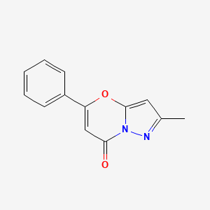 molecular formula C13H10N2O2 B14196564 2-Methyl-5-phenyl-7H-pyrazolo[5,1-b][1,3]oxazin-7-one CAS No. 919533-17-8