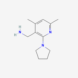 molecular formula C12H19N3 B1419657 [4,6-Dimethyl-2-(pyrrolidin-1-yl)pyridin-3-yl]methanamine CAS No. 1193387-80-2