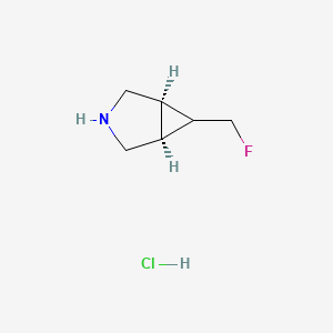 molecular formula C6H11ClFN B1419658 (1R,5S)-6-(fluoromethyl)-3-azabicyclo[3.1.0]hexane hydrochloride CAS No. 1212147-76-6