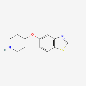 molecular formula C13H16N2OS B1419659 2-Methyl-5-(piperidin-4-yloxy)benzo[D]thiazole CAS No. 951623-91-9