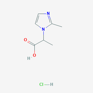 molecular formula C7H11ClN2O2 B1419661 2-(2-methyl-1H-imidazol-1-yl)propanoic acid hydrochloride CAS No. 1214028-80-4