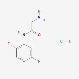 molecular formula C8H9ClF2N2O B1419662 N~1~-(2,5-difluorophenyl)glycinamide hydrochloride CAS No. 1046757-37-2