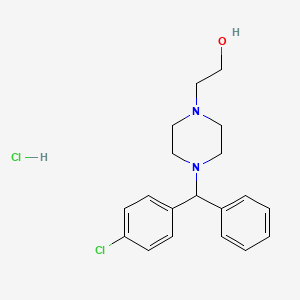 molecular formula C19H24Cl2N2O B1419666 4-[(4-Chlorophenyl)phenylmethyl]-1-piperazineethanol hydrochloride CAS No. 1177093-13-8
