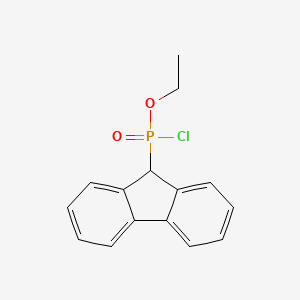 molecular formula C15H14ClO2P B14196669 Ethyl 9H-fluoren-9-ylphosphonochloridate CAS No. 835920-00-8