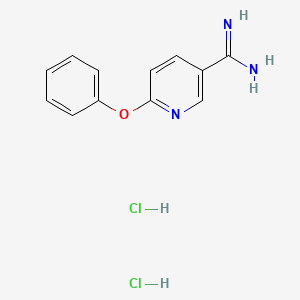 molecular formula C12H13Cl2N3O B1419671 6-Phenoxypyridine-3-carboximidamide dihydrochloride CAS No. 1208952-56-0