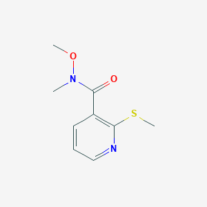 molecular formula C9H12N2O2S B1419673 N-methoxy-N-methyl-2-(methylthio)nicotinamide CAS No. 1208875-80-2