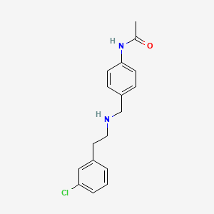 N-[4-({[2-(3-chlorophenyl)ethyl]amino}methyl)phenyl]acetamide