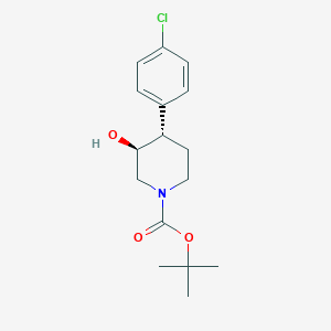 molecular formula C16H22ClNO3 B1419677 trans (+/-) Tert-butyl 4-(4-chlorophenyl)-3-hydroxypiperidine-1-carboxylate CAS No. 188861-32-7