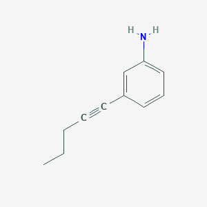 molecular formula C11H13N B14196795 3-(Pent-1-yn-1-yl)aniline CAS No. 923027-31-0