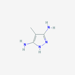 molecular formula C4H8N4 B1419683 4-methyl-1H-pyrazole-3,5-diamine CAS No. 1284219-41-5