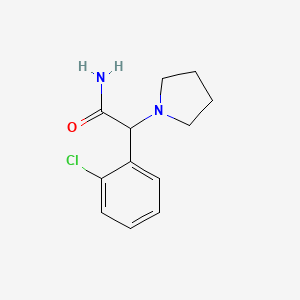 molecular formula C12H15ClN2O B1419685 2-(2-氯苯基)-2-(吡咯烷-1-基)乙酰胺 CAS No. 1000340-02-2