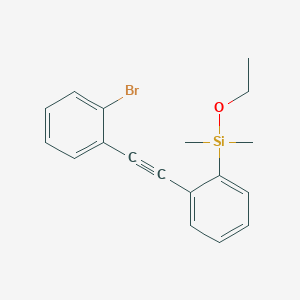molecular formula C18H19BrOSi B14196853 {2-[(2-Bromophenyl)ethynyl]phenyl}(ethoxy)dimethylsilane CAS No. 922736-68-3