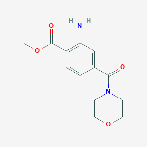 molecular formula C13H16N2O4 B1419686 Methyl 2-amino-4-(morpholine-4-carbonyl)benzoate CAS No. 322764-64-7