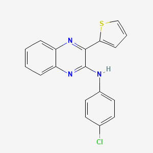 molecular formula C18H12ClN3S B14196903 N-(4-Chlorophenyl)-3-(thiophen-2-yl)quinoxalin-2-amine CAS No. 832081-76-2