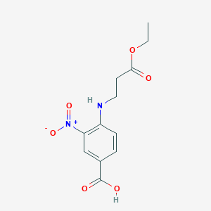 molecular formula C12H14N2O6 B1419692 4-(3-Ethoxy-3-oxopropylamino)-3-nitrobenzoic acid CAS No. 180505-97-9