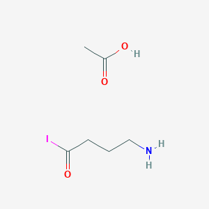 molecular formula C6H12INO3 B14196929 Acetic acid;4-aminobutanoyl iodide CAS No. 920959-17-7
