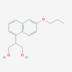 molecular formula C16H20O3 B1419693 2-(6-Propoxynaphthalen-1-YL)propane-1,3-diol CAS No. 1000340-10-2