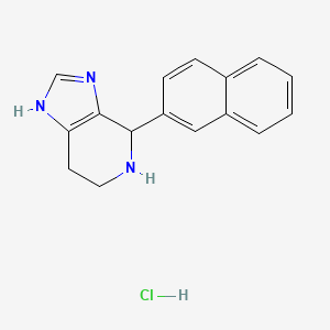 molecular formula C16H16ClN3 B1419694 4-(Naphthalen-2-YL)-4,5,6,7-tetrahydro-1H-imidazo[4,5-C]pyridine hydrochloride CAS No. 1189872-59-0