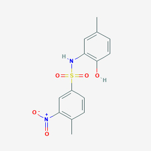 molecular formula C14H14N2O5S B14196954 N-(2-Hydroxy-5-methylphenyl)-4-methyl-3-nitrobenzene-1-sulfonamide CAS No. 920527-29-3