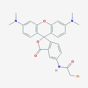 molecular formula C26H24BrN3O4 B014197 5-[Bromoacetamido]tetramethylrhodamine CAS No. 166442-38-2