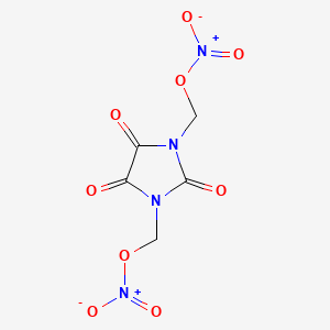 molecular formula C5H4N4O9 B14197004 Imidazolidinetrione, bis[(nitrooxy)methyl]- CAS No. 870539-03-0