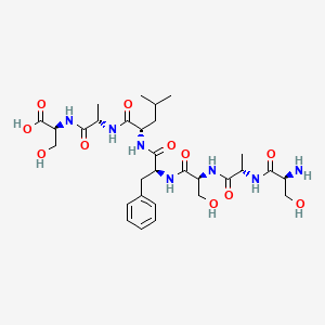 molecular formula C30H47N7O11 B14197031 L-Seryl-L-alanyl-L-seryl-L-phenylalanyl-L-leucyl-L-alanyl-L-serine CAS No. 920521-22-8