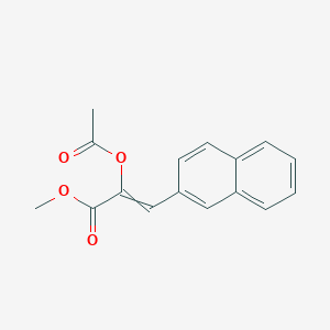 molecular formula C16H14O4 B14197098 Methyl 2-(acetyloxy)-3-(naphthalen-2-yl)prop-2-enoate CAS No. 916263-91-7