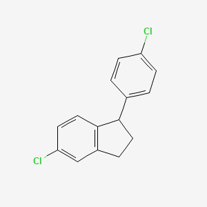 molecular formula C15H12Cl2 B14197187 5-chloro-1-(4-chlorophenyl)-2,3-dihydro-1H-indene CAS No. 858224-85-8